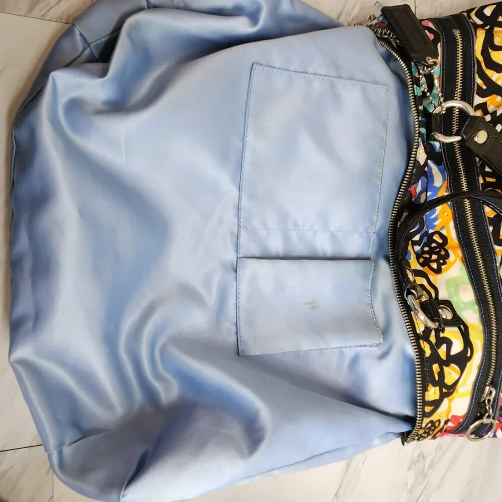 Euc Coach Poppy Graffitti Multi-Color Xlarge Tote Bag Purse…